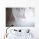 bride under veil Wall Mural