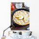 Delicious pie with pears in a frying pan Wall Mural