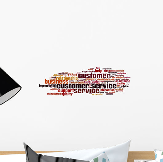 Customer Service wordcloud Wall Decal