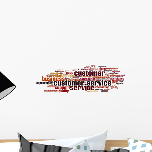 Customer Service wordcloud Wall Decal