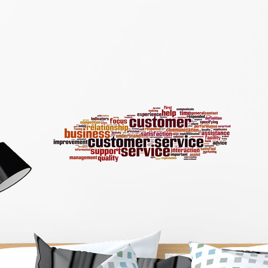 Customer Service wordcloud Wall Decal