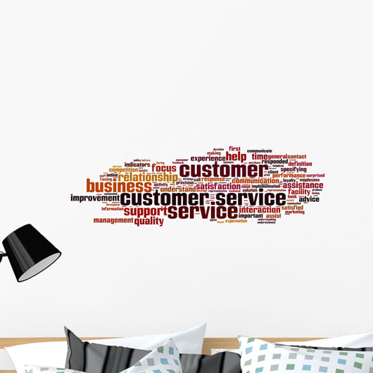 Customer Service wordcloud Wall Decal