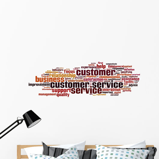 Customer Service wordcloud Wall Decal