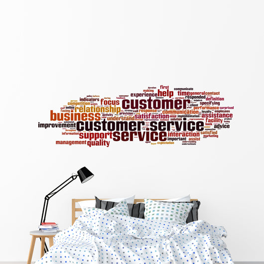Customer Service wordcloud Wall Decal