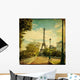 The Eiffel Tower in Paris in vintage style Wall Mural
