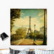The Eiffel Tower in Paris in vintage style Wall Mural