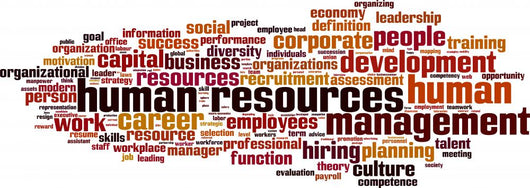 Human Resources word cloud concept. Vector illustration Wall Mural