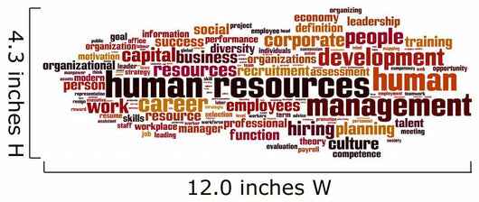 Human Resources word cloud concept. Vector illustration Wall Mural