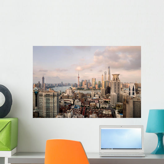 Modern Cityscape and Traffics Wall Decal
