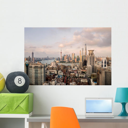Modern Cityscape and Traffics Wall Decal