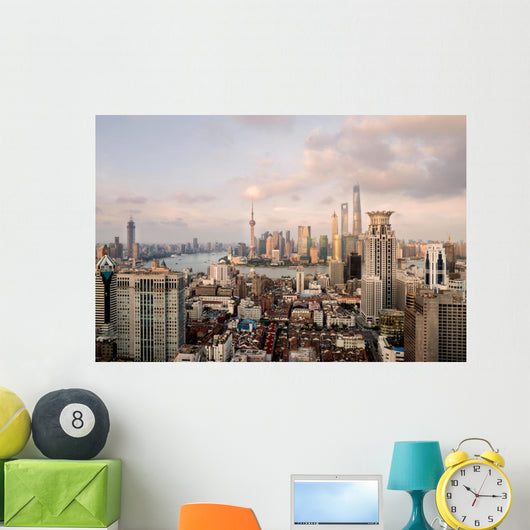 Modern Cityscape and Traffics Wall Decal