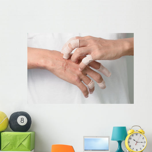 Itching caused by allergies, skin women. Wall Mural