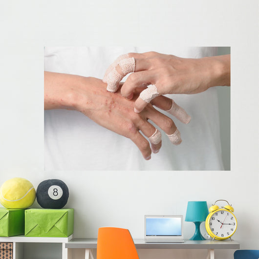 Itching caused by allergies, skin women. Wall Mural