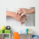 Itching caused by allergies, skin women. Wall Mural