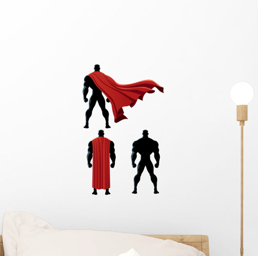 Superhero Back Isolated Wall Decal