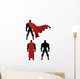 Superhero Back Isolated Wall Decal