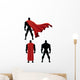 Superhero Back Isolated Wall Decal