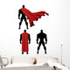Superhero Back Isolated Wall Decal