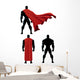 Superhero Back Isolated Wall Decal