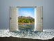 Door open to the beach Wall Decal