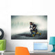 Nerdy Businessman Riding Small Wall Decal