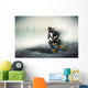 Nerdy Businessman Riding Small Wall Decal