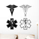 Veterinarian Medical Symbols Wall Decal Sticker Set Wall Decal