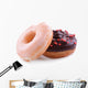 Delicious donuts with glaze isolated on white Wall Decal