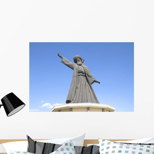 Statue Famous Mevlana Rumi Wall Decal