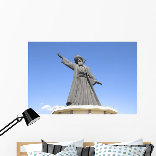 Statue Famous Mevlana Rumi Wall Decal