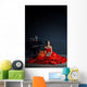 Lady in red Wall Decal