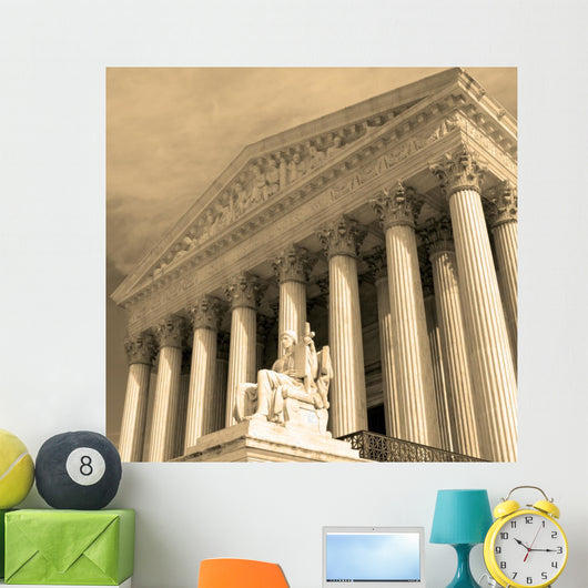 Sepia Supreme Court Building Washington DC Wall Decal