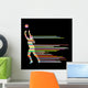 Volleyball woman player vector background Wall Decal