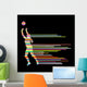 Volleyball woman player vector background Wall Decal