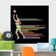 Volleyball woman player vector background Wall Decal