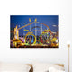 Achterbahn auf dem Oktoberfest in M&uuml;nchen Wall Decal