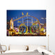 Achterbahn auf dem Oktoberfest in M&uuml;nchen Wall Decal