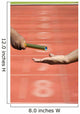  Relay-athletes hands sending action on blur race track  startin Wall Decal