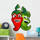 red and green chili Wall Decal
