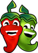 red and green chili Wall Decal