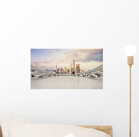 modern city skyline,traffic and cityscape in Shangha,China Wall Decal