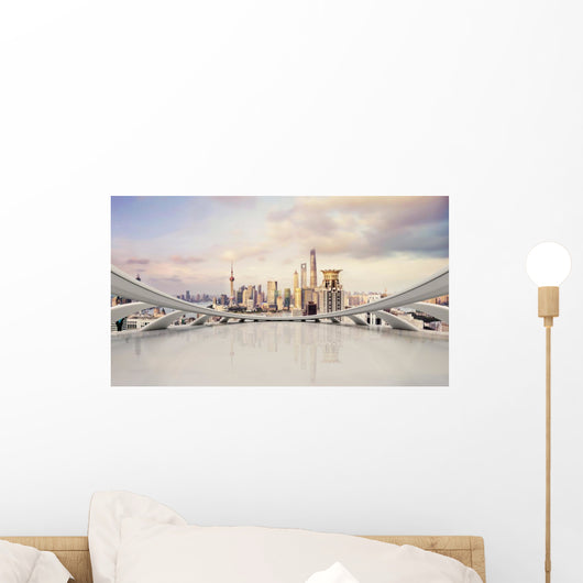 modern city skyline,traffic and cityscape in Shangha,China Wall Decal