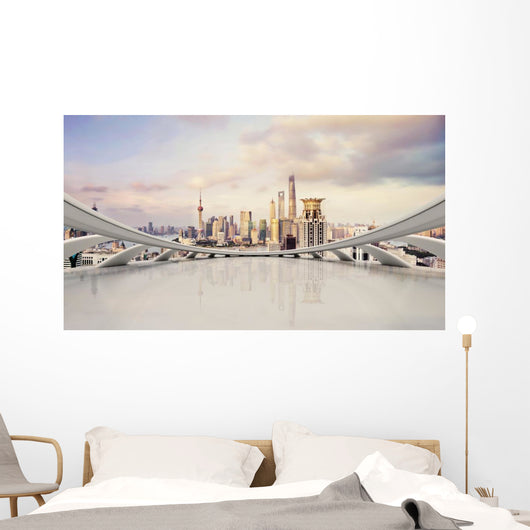 modern city skyline,traffic and cityscape in Shangha,China Wall Decal