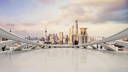 modern city skyline,traffic and cityscape in Shangha,China Wall Decal
