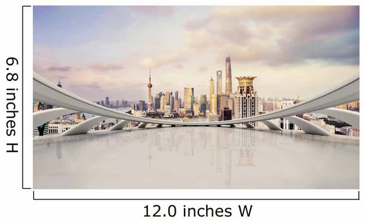 modern city skyline,traffic and cityscape in Shangha,China Wall Decal