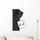 Tragicomic Theater Masks. Sad and Smile masks Wall Decal