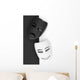 Tragicomic Theater Masks. Sad and Smile masks Wall Decal