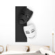 Tragicomic Theater Masks. Sad and Smile masks Wall Decal