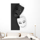 Tragicomic Theater Masks. Sad and Smile masks Wall Decal