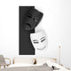 Tragicomic Theater Masks. Sad and Smile masks Wall Decal